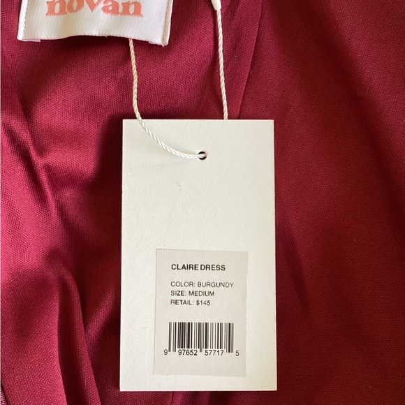 Novan Burgundy Sequins Long Sleeves Mini Dress SZ M - Picture 5 of 6